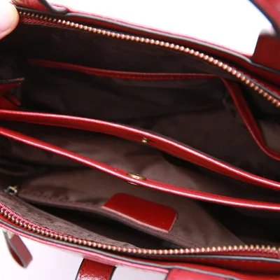 Fashion Red women genuine leather handbags crocodile pattern totes evening package shoulder messenger bag female briefcase | Багаж и сумки