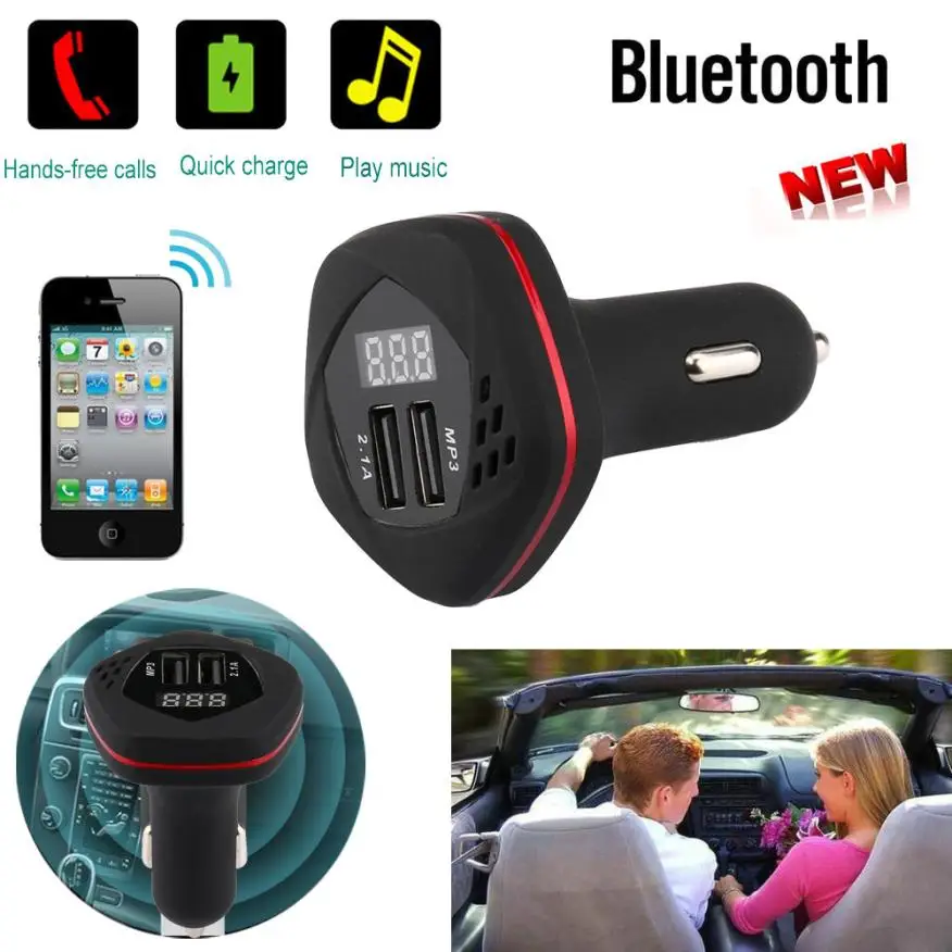 Car-styling Bluetooth Car Kit MP3 Player FM Transmitter Wireless Radio Adapter USB Charger 724 Levert dropship | Автомобили и