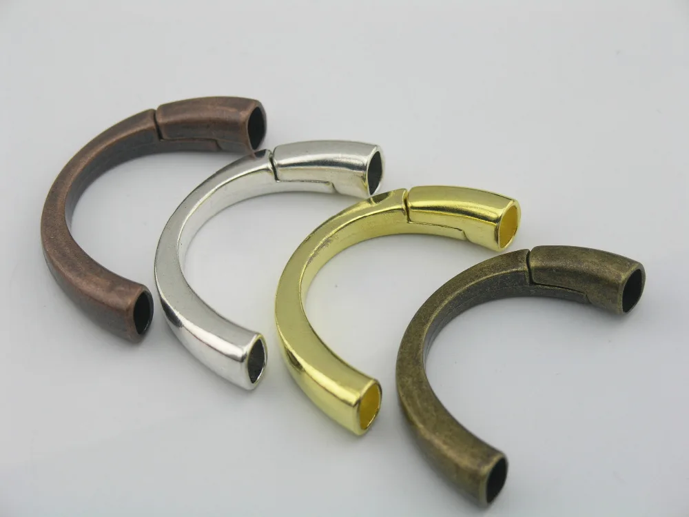 4 Colors--5pcs 9.7x6.0mm Magnetic Half Cuff Clasp for Licorice Leather Bracelet Making--CLP1217 | Украшения и аксессуары