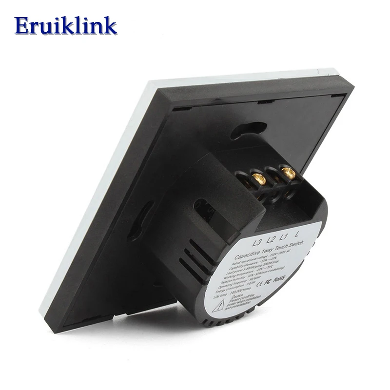 Eruiklink Fernbedienung Touch Schalter AC110-22OV стандарт ЕС 86*86 мм Kristall Glas панель сенсорная палочка Licht