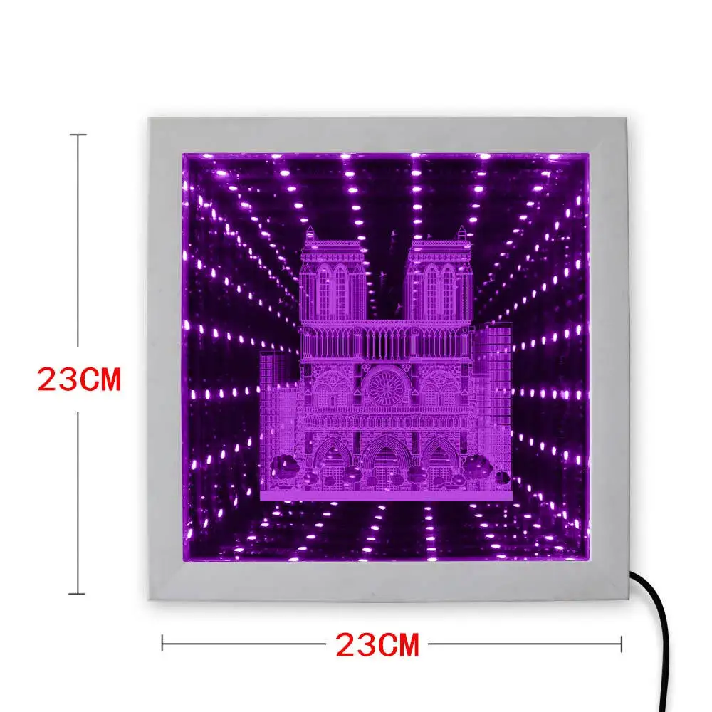 Французский кафедральный дом знаменитое здание RGB бесконечность зеркало