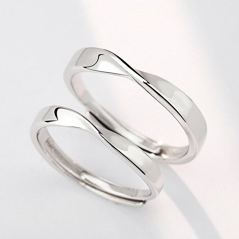 SpringLight Simple Ring Real 925 Sterling Silver Designer Fine Jewelry Endless of Love Couple Rings for Women Accessories | Украшения и