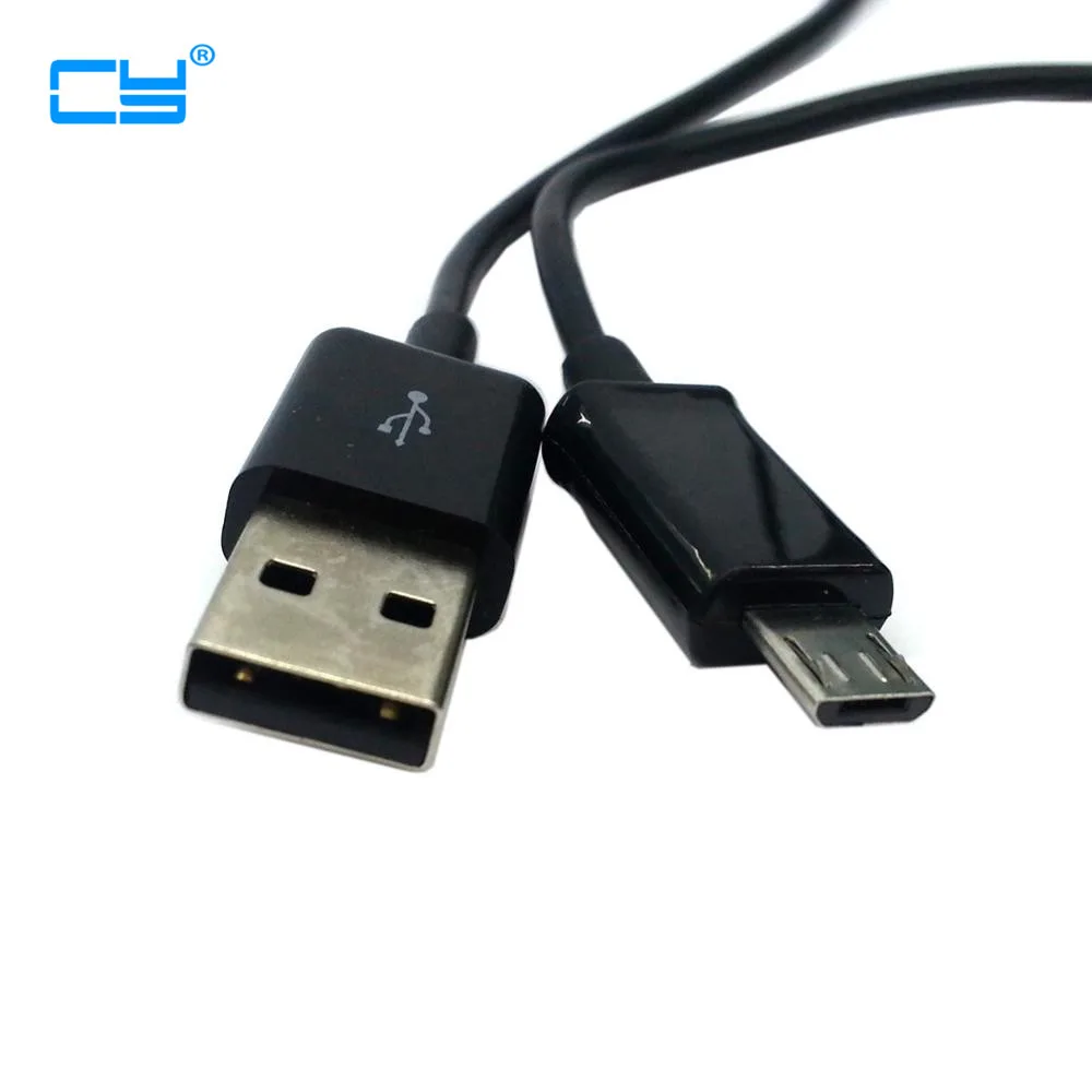 Длинный 9 мм Разъем Белый/Черный Micro USB кабель для передачи данных Samsung Huawei HTC