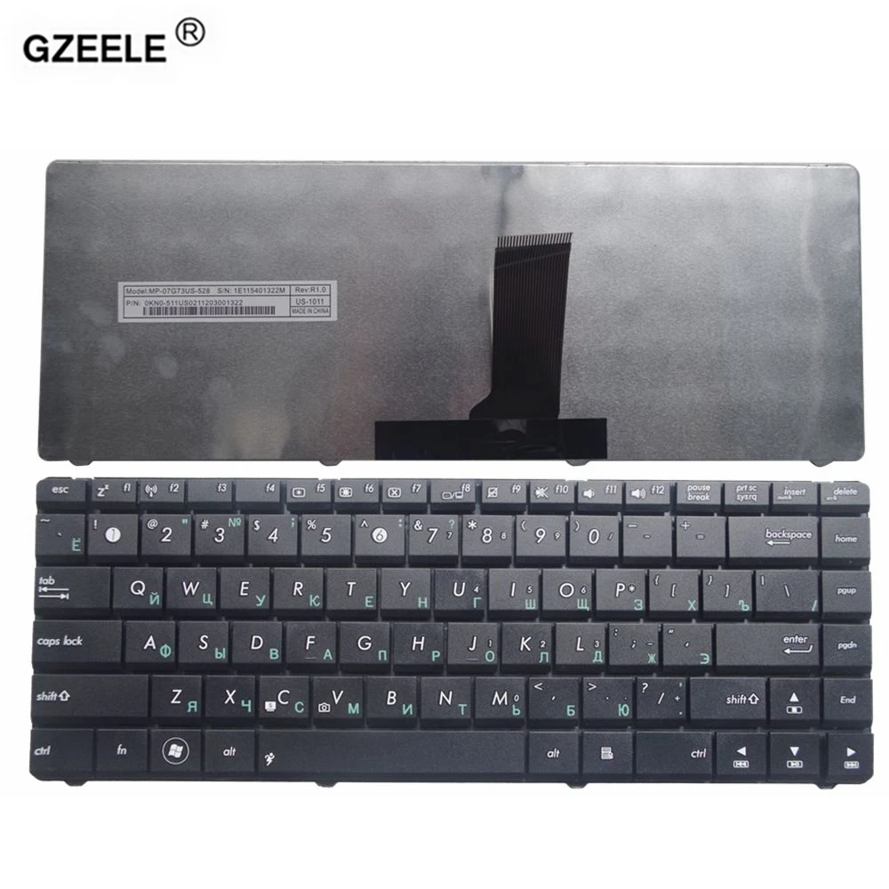 

GZEELE New russian Laptop keyboard for ASUS X43 N82 X42J K42 K42D A42JC N43S A43S X84L X84EB X84H X44H X84EL X84EI A83S RU black