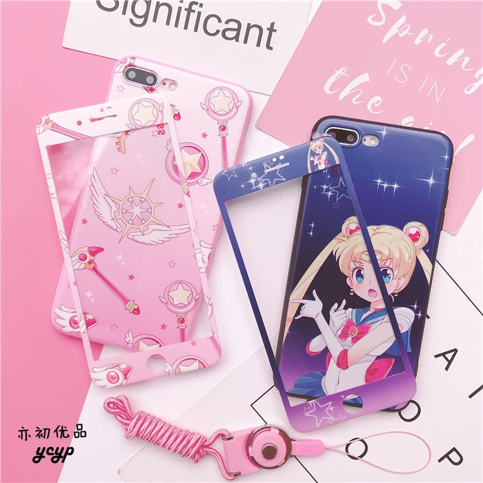 Чехол для iphone XR Cardcaptor Sakura + пленка экрана из закаленного стекла X XS Max 7 8plus 6S plus Sailor