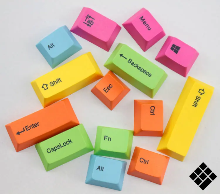 

14 Key/pack Original Cherry Profile Personality Colorful PBT Key Caps Dye Sublimation Mechanical Keyboard Keycaps