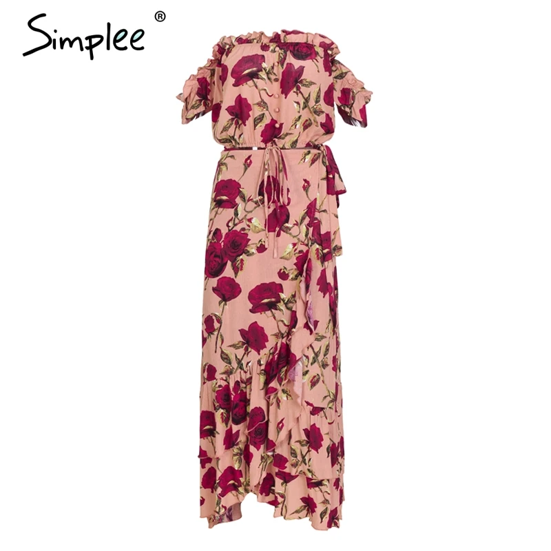 Женское платье Simplee из двух частей с рюшами и открытыми плечами повседневное