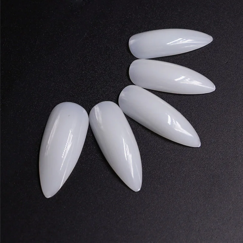 Stiletto Natural 500 шт./пакет длинный гроб ногти балерины прозрачные/натуральные накладные ногти-стилеты ногти плоская форма полное покрытие DIY акриловые накладные ногти советы - Цвет: Stiletto Natural