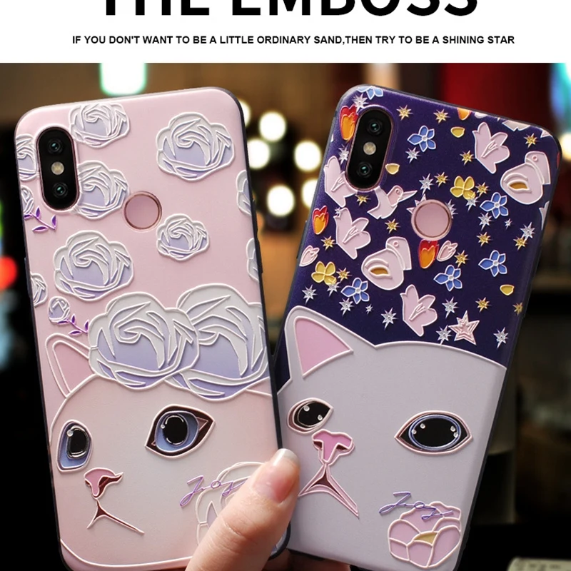 3D чехол для телефона Emoboss xiaomi note 4x5 mi 6 8 милые силиконовые чехлы с изображением