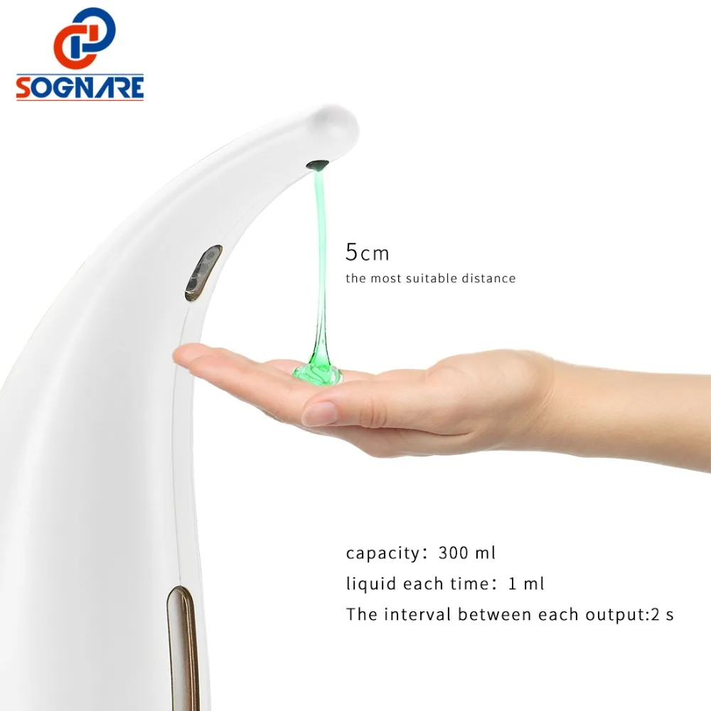 sognare 300ml smart sensor soap dispenser liquid touchless hand soap dispenser automatic sink dispenser kitchen bathroom gadget free global shipping