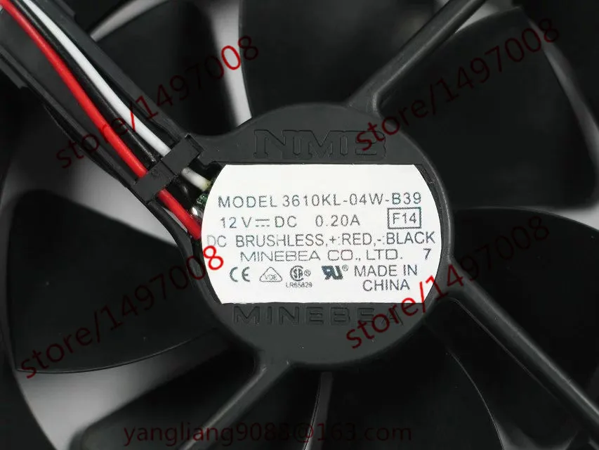 NMB MAT 3610KL 04W B39 F14 DC 12V 0.20A 3 проводной 90x90x25 мм вентилятор охлаждения сервера|square fan|server