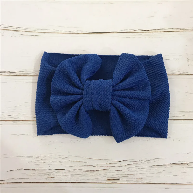 headband Navy Blue 18 шт./лот ободки для девочек бандо Bebe Fille детские повязки для малышей ткань лук повязки для волос с бантом тюрбан девочек интимные аксессуары - Цвет: headband Navy Blue