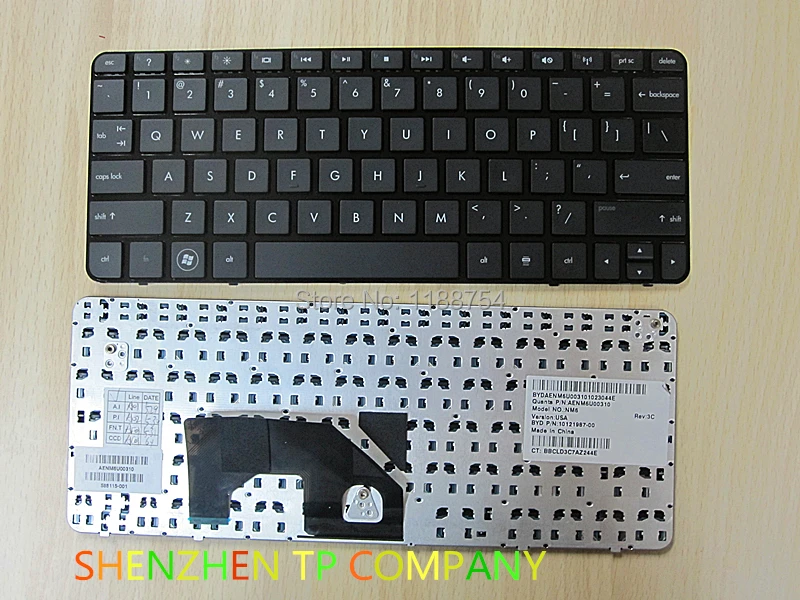 Новая Оригинальная черная клавиатура с рамкой для ноутбука HP Pavilion MINI210 210 1000 1050 1015