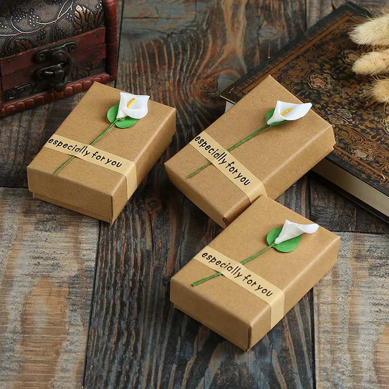 20 шт. Подарочная коробка из коричневой крафт бумаги 8 7*5 5*2 см|necklace box|necklace boxes