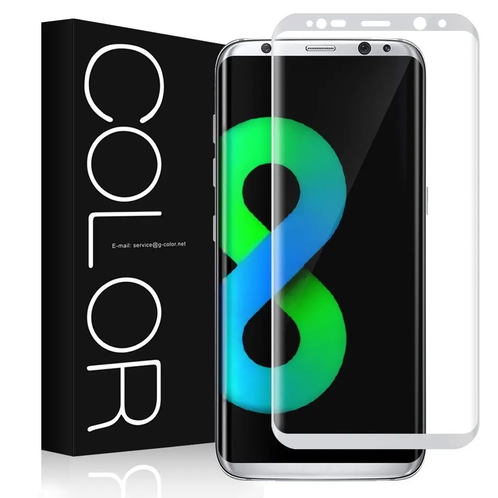 3D Твердость Закаленное стекло для Samsung Galaxy S8 Plus Note8 изогнутая поверхность полное