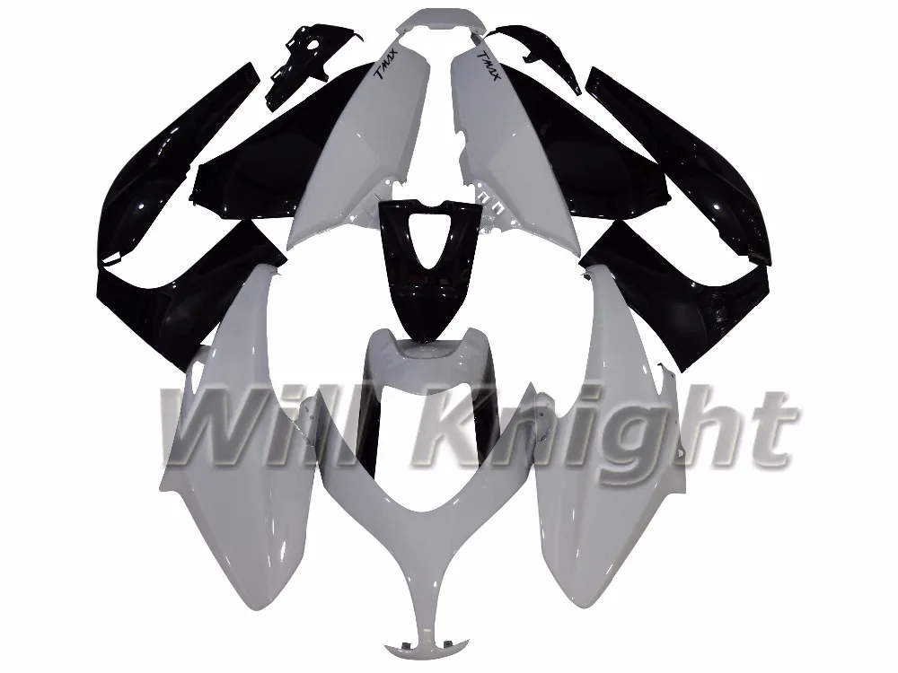 Для Yahama TMAX500 2008 2009 2010 2011 2012 Литья Под Давлением Обтекателя Kit Черный Глянцевый