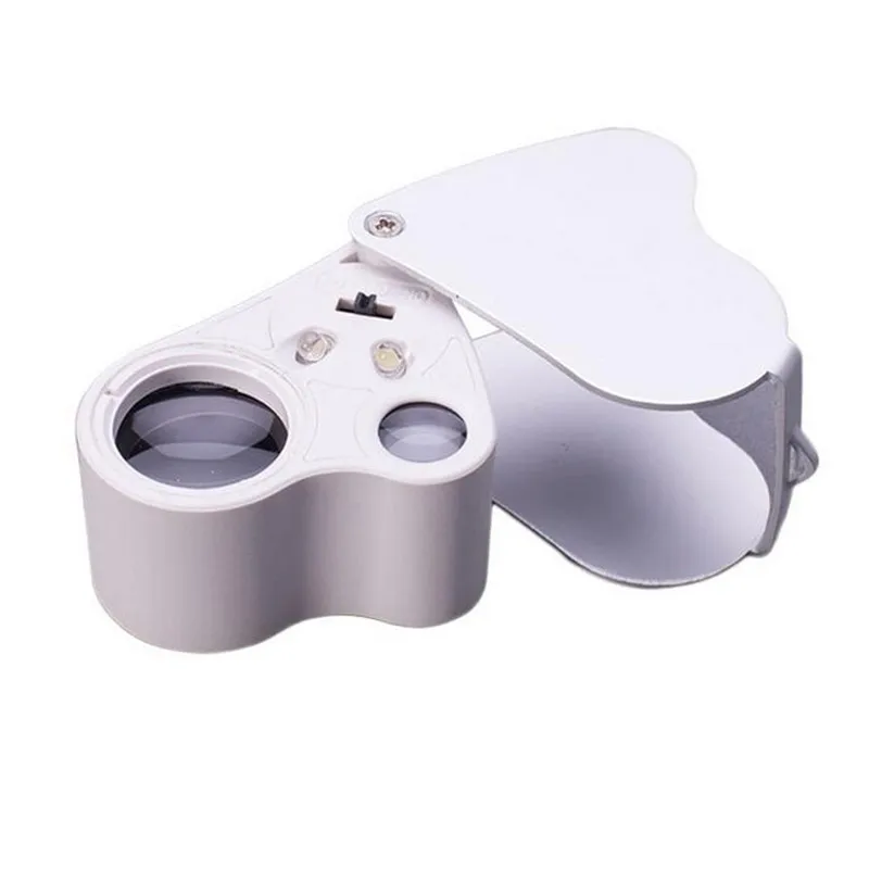 Карманная ручная лупа для чтения карт и газет увеличительное стекло с подсветкой