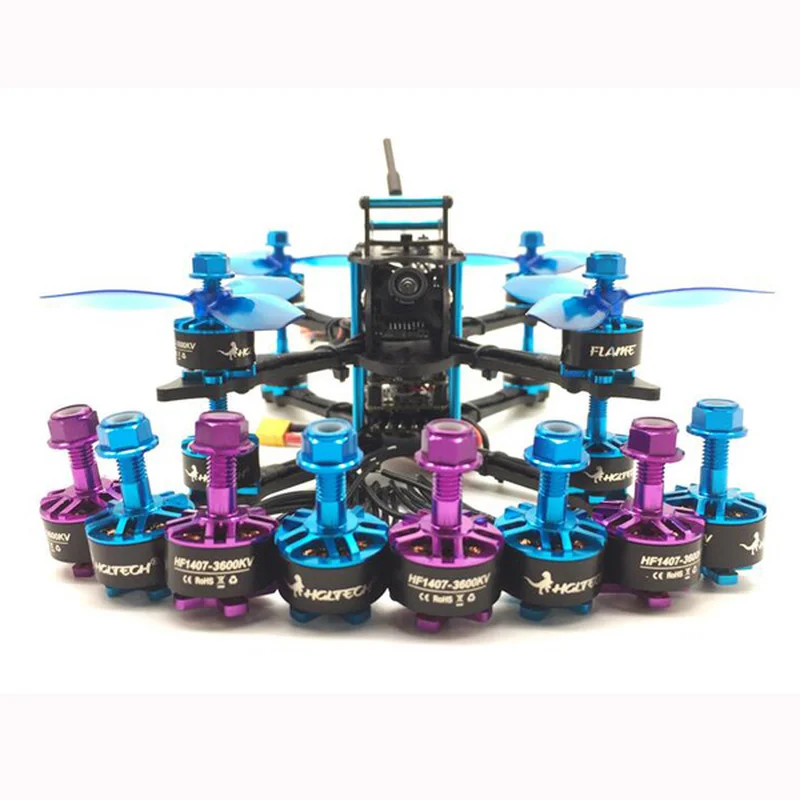 4 шт HGLRC пламя 1407 3600KV 3-4 S бесщеточный двигатель для RC Дрон FPV гонки | Игрушки и хобби