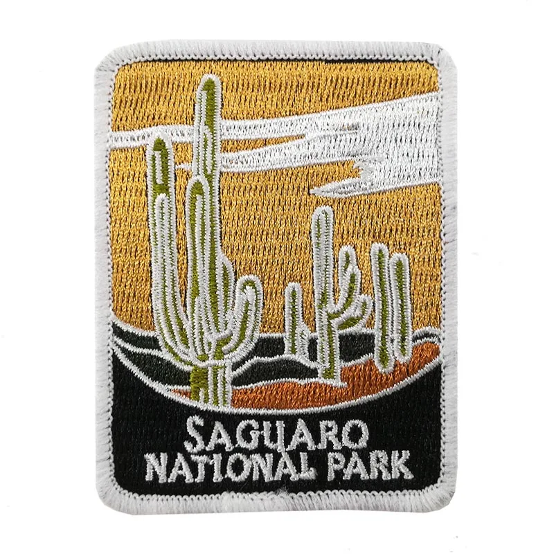 Нашивки SAGUARO 3 дюйма сувениры для путешествий Нагрудный значок с вышивкой в