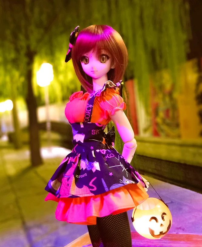 Новинка, Одежда для куклы Bjd 1/3 1/4 SD DD MDD, платье для куклы, карнавальный костюм, костюм ведьмы на Хэллоуин, костюм феи и сестры, костюм тыквы