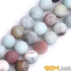 Бусины для изготовления ювелирных изделий, 10 мм, 12 мм, смешанные цвета, матовый амазонитовый камень, большое отверстие (размер отверстия 2 мм), нитка 15 дюймов