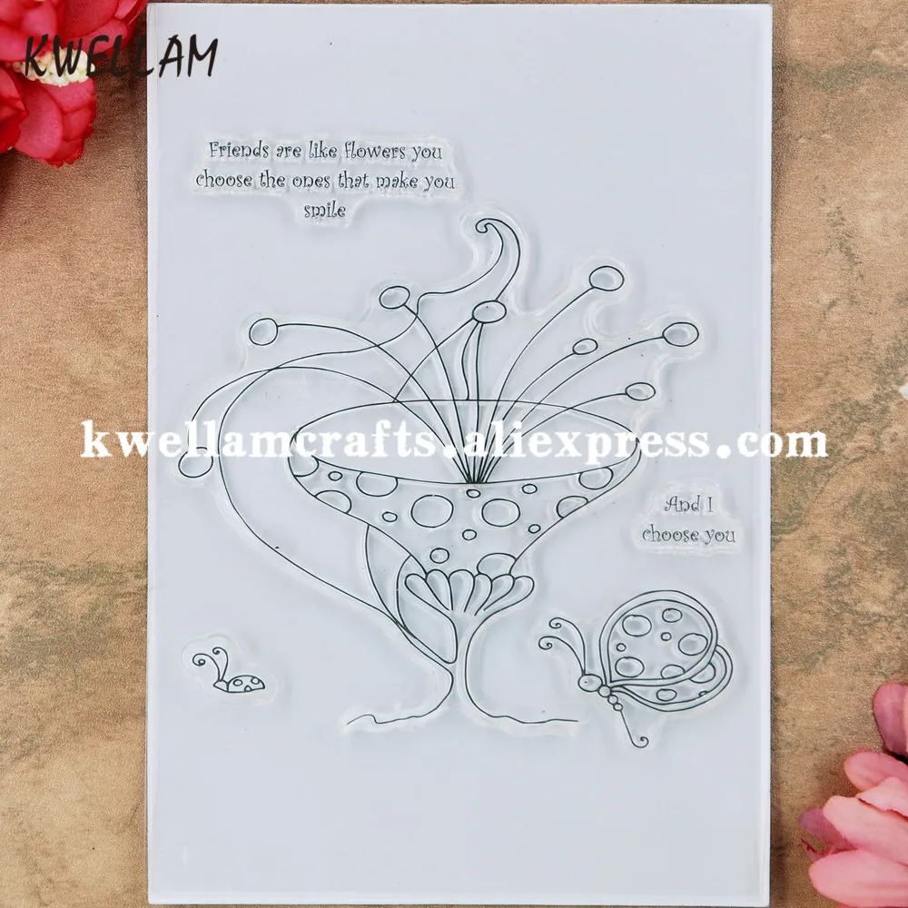 Flowers Friends Make you Smile Snails Ladybug Scrapbook photo cards rubber stamp clear transparent 9052268 | Дом и сад