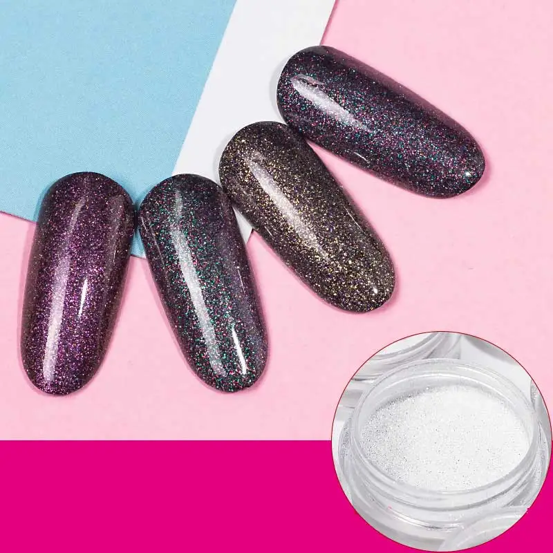 12 Colors/set Shining Starry Sky Nail Glitter Holograhic Galaxy Colorful Pigment Sparkly Laser Diamond Powder Manicure Tools | Красота и