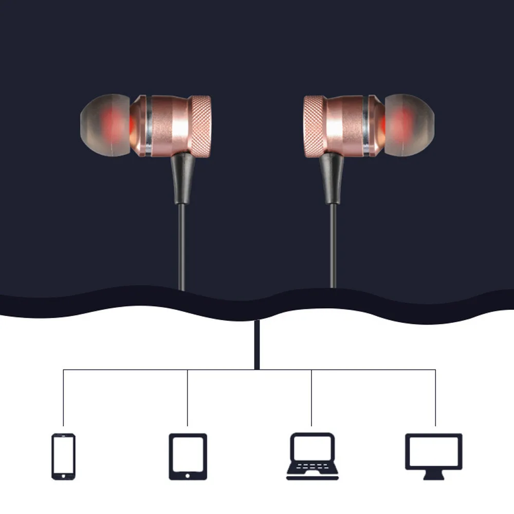 Металлические Магнитные беспроводные Bluetooth наушники гарнитура для iPhone Samsung