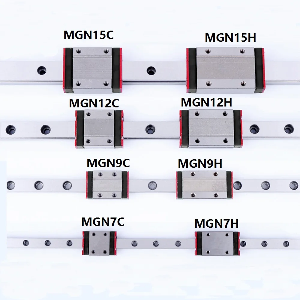 1 шт. линейная направляющая мини MGN7 9 12 15 блок MR7 MR9 MR12 MR15 + H или C каретка 3d принтер
