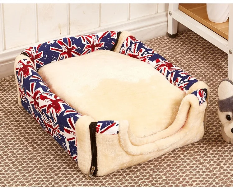 Многофункциональное гнездо для собак с ковриком складная кровать кошек домик