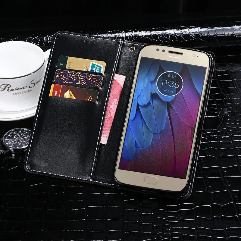Чехол для Motorola Moto G5S Plus высококачественный Роскошный чехол из искусственной кожи