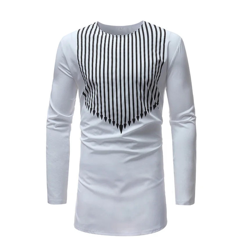 African Dresses for Men 3D Dashiki Print Full Sleeve Shirt Bazin V-neck T-shirt Male Traditional Ethnic Tribe Style Tops Outfit