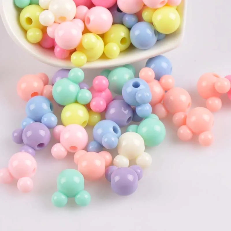 15 мм 25 шт разноцветные Круглые акриловые бусины подходят для ювелирных изделий