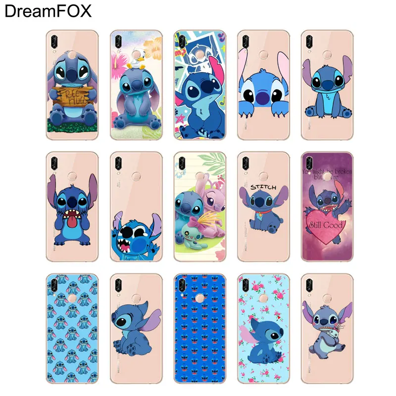 DREAMFOX N117 Lilo Stitch Fashion Soft TPU Silicone Cover For Huawei Honor 6A 6C 7X 9 10 P20 P30 Lite Pro P Smart Case |