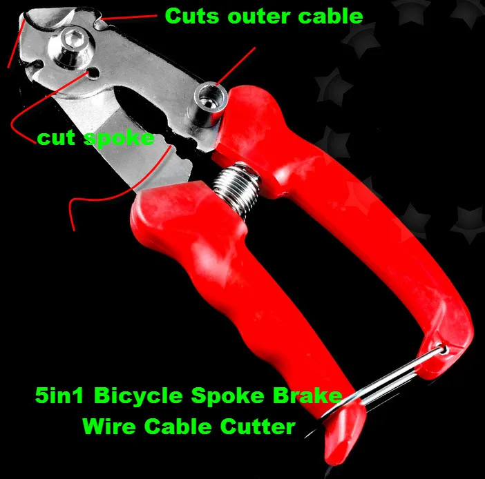 5в1 велосипедный спицевый тормозной провод кабельный шланг резак плоскогубцы для