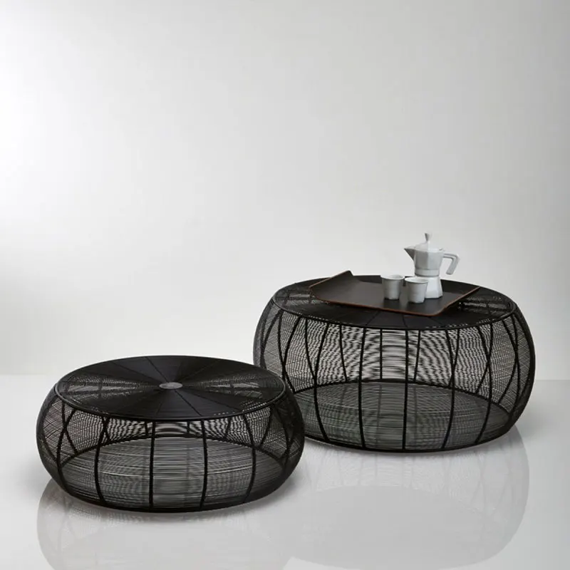 Iron retro coffee table simple modern creative round side several new designer coffee table round