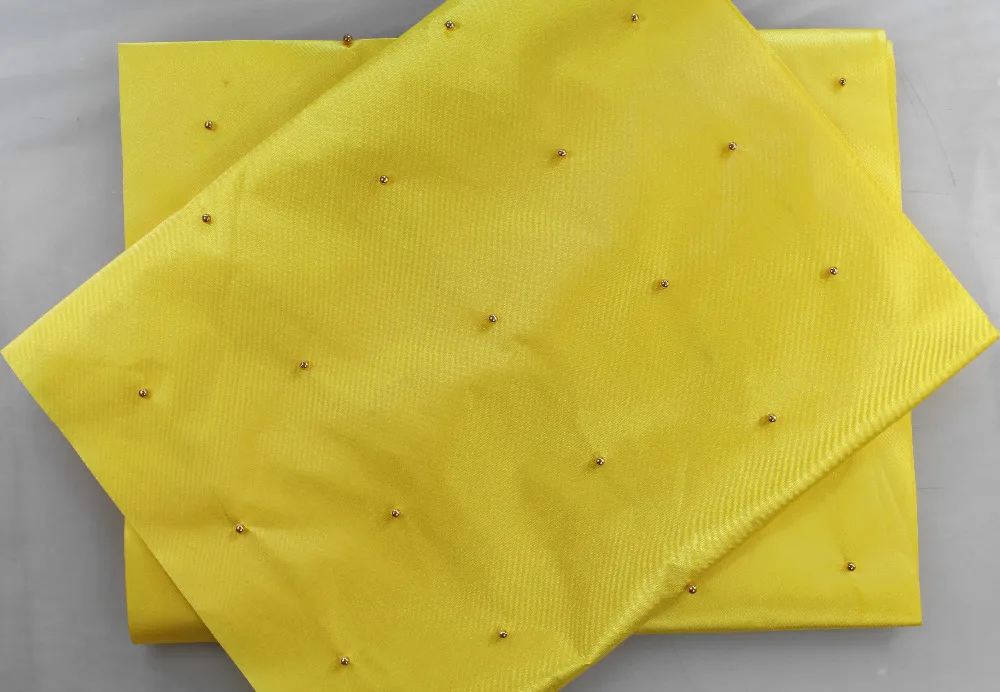 Новейший дизайн однотонный Африканский головной убор Sego с бусинами Gele & Ipele и