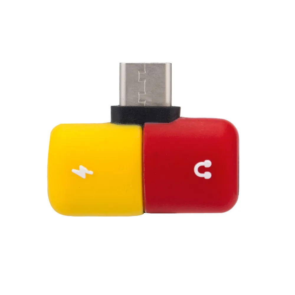 Сплиттер типа c капсула Форма таблетки быстрое освещение Зарядка для наушников 3 5