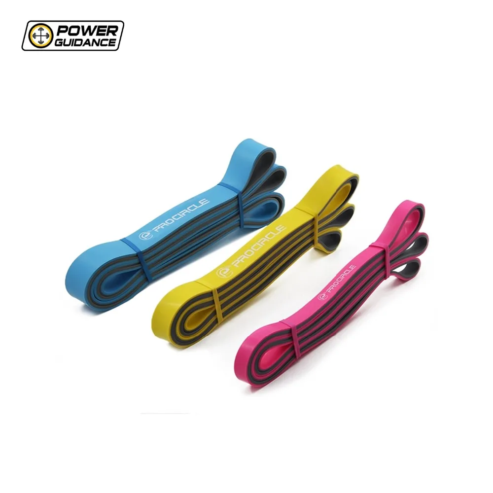 POWER GUIDANCE Латексные упругие бандажи двойного цвета для поддержки брусьев при тренировке фитнеса с резиновыми петлями и бесплатным мешком.