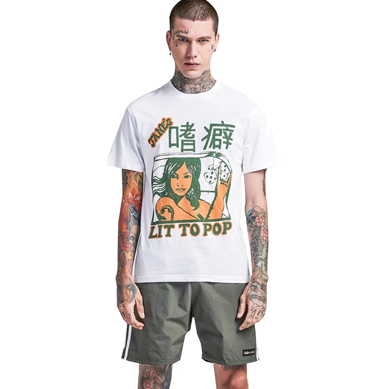 

Funny Printed 2018 Summer Fashion High Street Brand Men Clothing Tshirt Hip Hop Short Sleeve Casual Tops T Shirt Men Plus Size