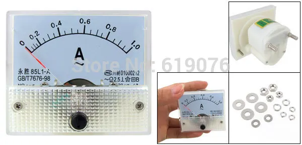 

85L1-A AC 0-1.0A Rectangle Analog Panel Ammeter Gauge Ammeter