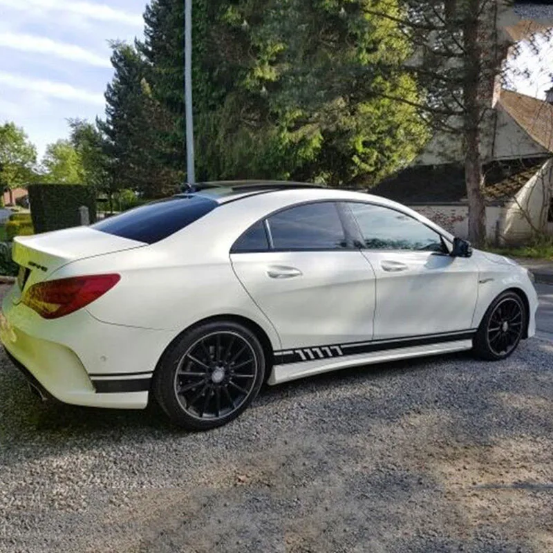 2 шт стильные Боковые Полосатые наклейки для Mercedes Benz W117 C117 X117 CLA AMG