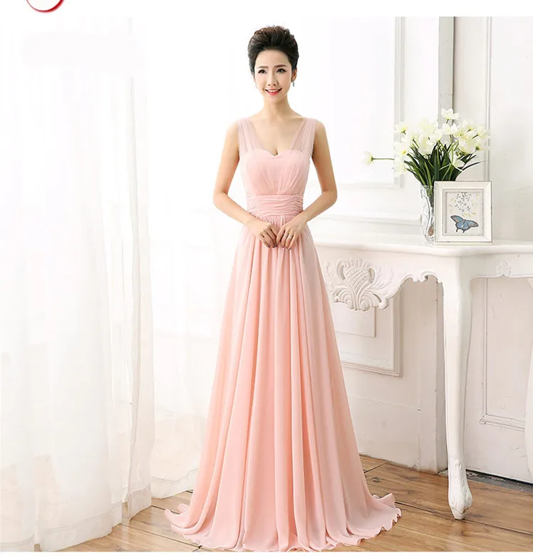 light pink Милое мятно-зеленое платье подружки невесты королевский синий розовый шифоновые платья для вечеринки Vestido Дешевое платье подружки невесты es SW180413 - Цвет: light pink