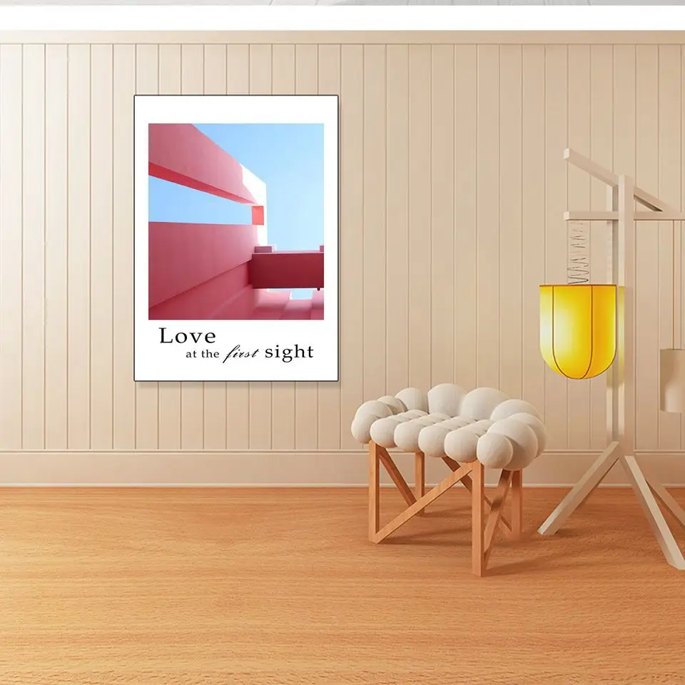 Run And Be Happy Pink Chair Nordic Posters Canvas Prints Painting Wall Art Pictures for Living Room Home Decoration Unframed | Дом и сад