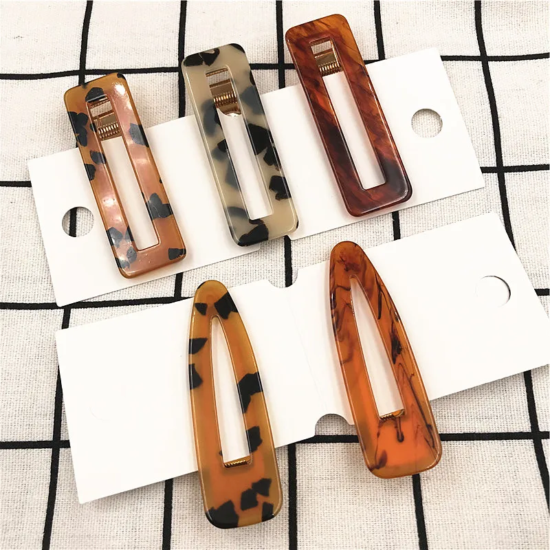 Женские аксессуары для волос из японского ацетата геометрические треугольные