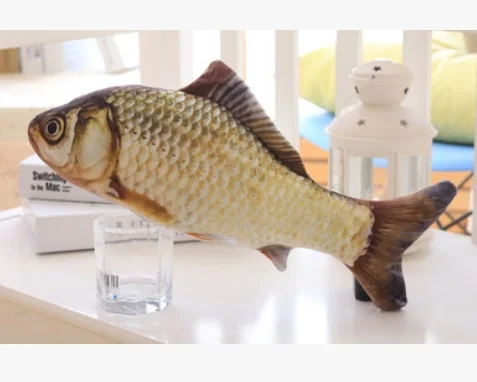 grass carp Плюшевые игрушки для домашних животных для кошек, кошачья мята, игрушки для кошек, игрушки для котят, подарок, имитация рыбы, кошки, Мятная Подушка, товары для кошек, Прямая поставка - Цвет: grass carp