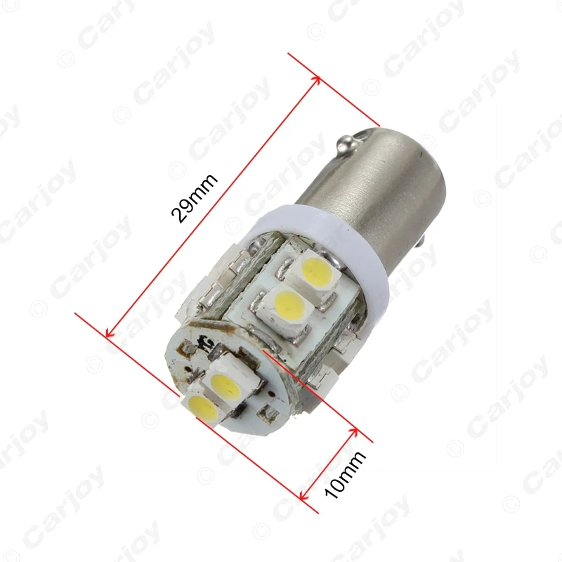 LEEWA 5 шт. BA9S T4W W5W 1210/3528 10SMD интерьерная автомобильная светодиодная лампа номерного