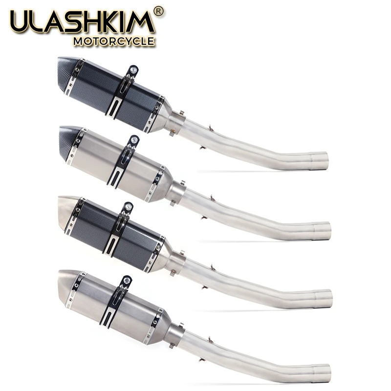 

Motorcycle Exhaust Full system middle Link pipe Muffler Slip On for Kawasaki ZX-6R ZX6R ZX 6R ninja 636 2008-2019