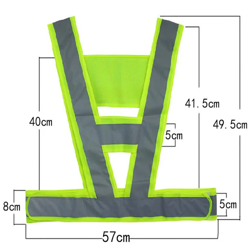 V жилет унисекс Hi Vis Viz светоотражающий безопасности полоски для строительства