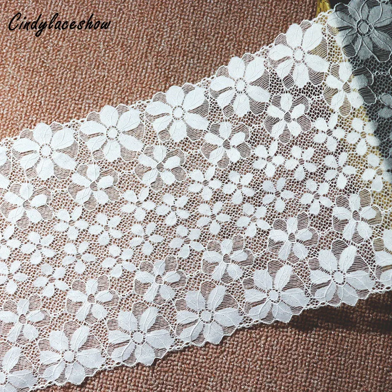 2 ярда 21 см широкая эластичная кружевная отделка Цветы маргаритки для рукоделия